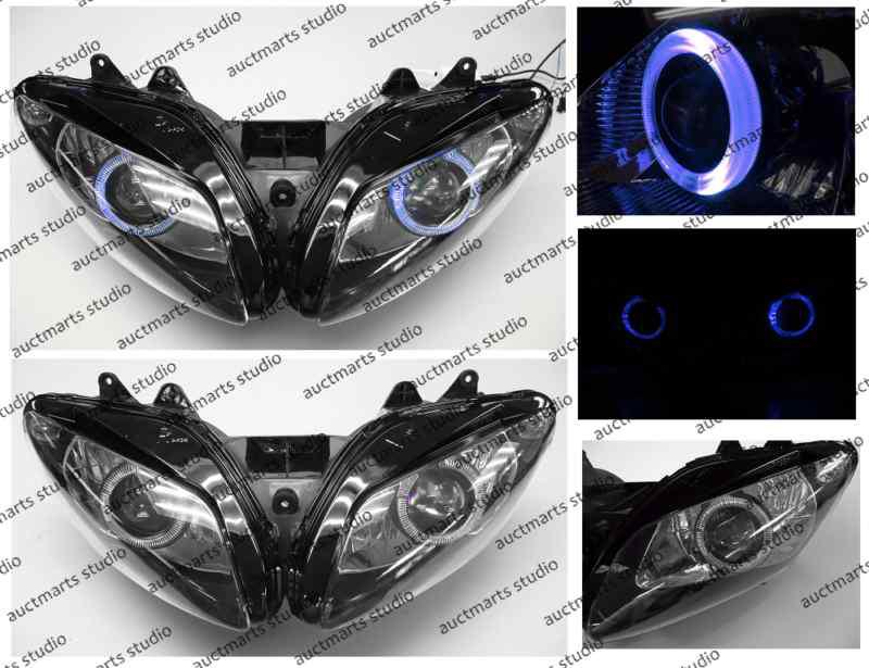 Yamaha yzf r1 2002-2003 halo angel eye projector bi-xenon headlamp blue d