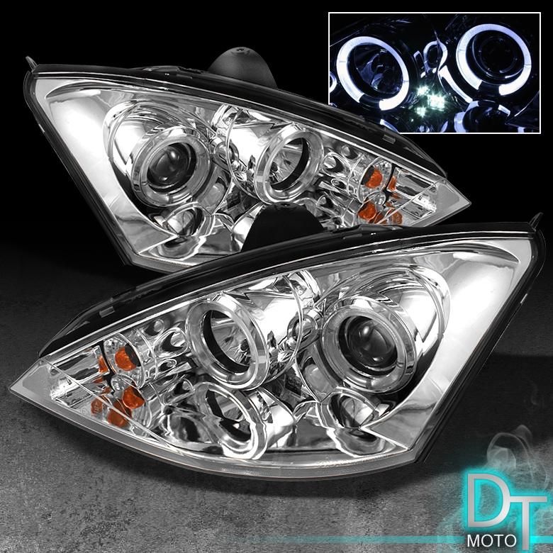 Find 0004 FORD FOCUS DUAL HALO PROJECTOR LED HEADLIGHTS LIGHTS LAMPS