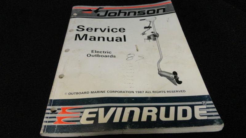 1986 service manual electric models #507612 johnson/evinrude outboard boat part