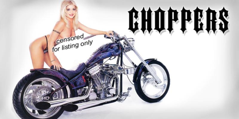 All riders- harley chopper big dog ironhorse star banner - chopper chic 12