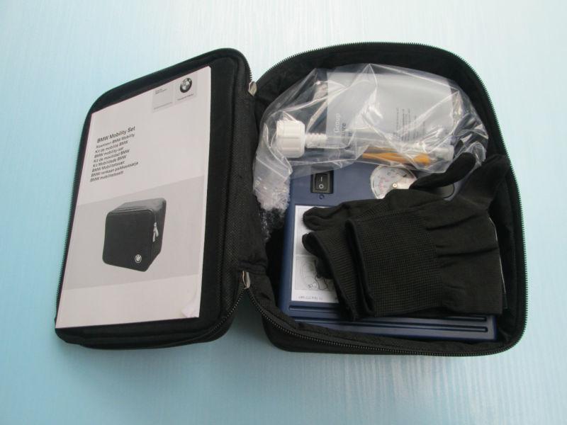 Bmw oem m-mobility kit flat tire repair with compressor and sealant 2013 new