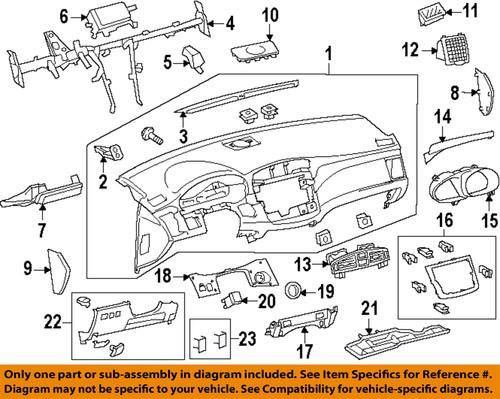 Toyota oem 5542207010 instrument panel-center panel