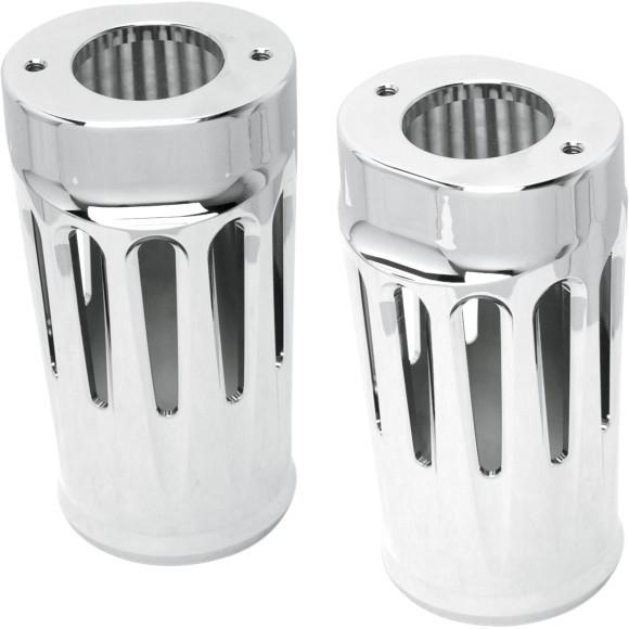 Find Arlen Ness CHROME Deep Cut Fork Boot Sliders Harley FLHT FLHX