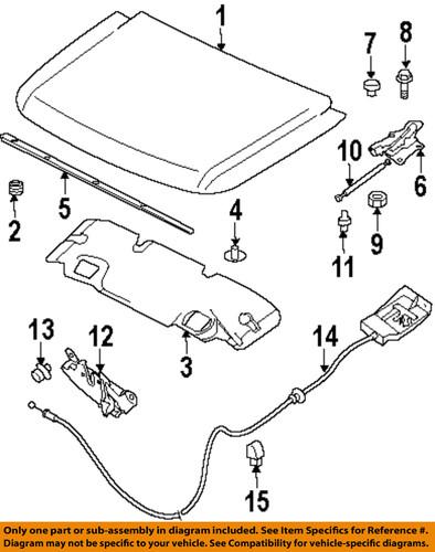 Nissan oem 656017s000 hood-lock
