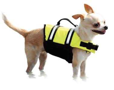 Paws aboard 1100 doggy life jacket yellow xxs