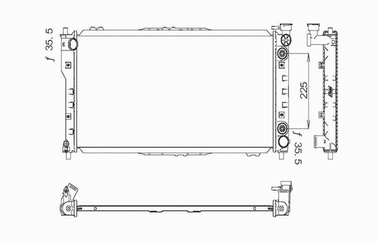 Replacement radiator 00-01 mazda 626 automatic transmission 2.0l l4 fs1h15200a