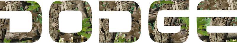 Dodge mossy oak camo windshield decal 5x36"