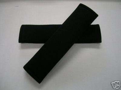 Black plain seat belt pads toyota tacoma camry 4-runner corolla prius alphard