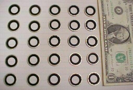 Lot 25 parker statoseal washers stat-o-seals 7/16" -4 an hydraulic seals gaskets
