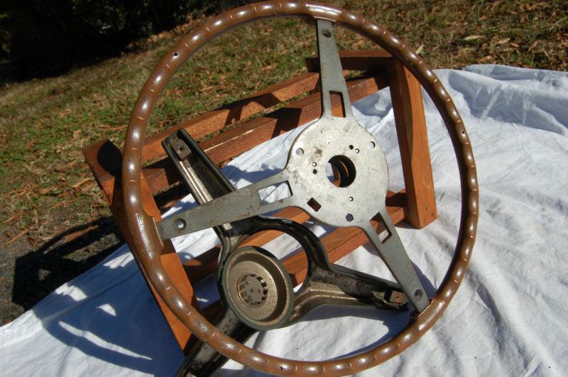 1970 Barracuda E Body WOOD Grain STEERING WHEEL Nice, US $140.00, image 5