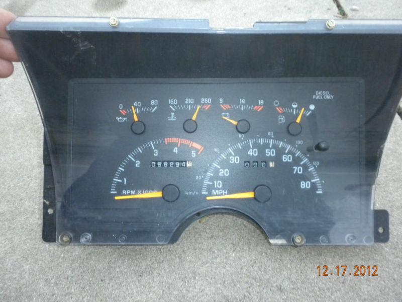 Find Instrument, Gauge Cluster 1994 Chevy Diesel Truck in Winchester