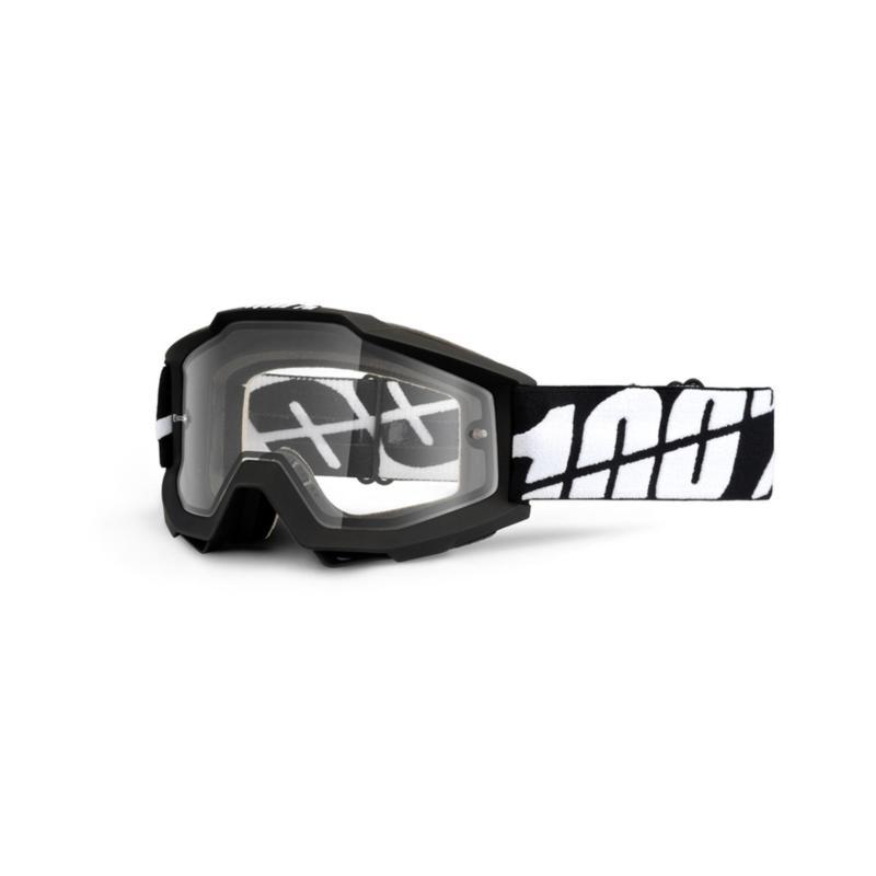 New 100% accuri adult goggles, black tornado sand, with smoke lens