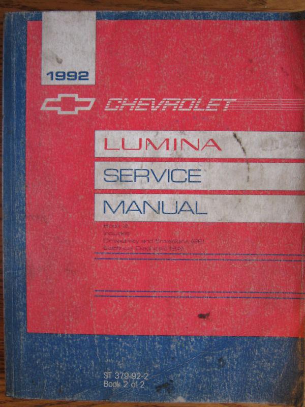 Find 1992 Chevrolet Lumina Service Manual St379922 Book 2 of 2