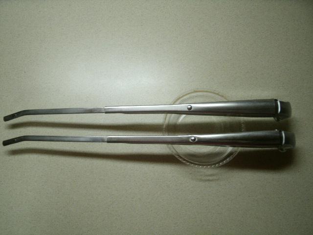 Original ford mustang 1966-1970 wiper arm stainless with flanged end cap