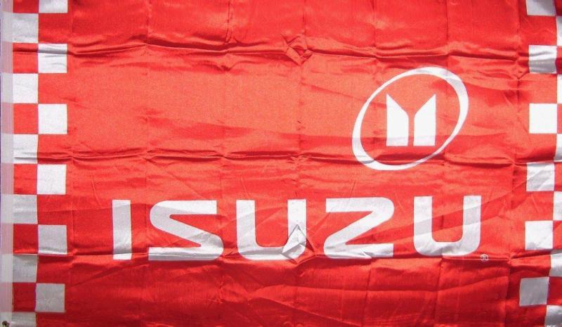 Isuzu logo flag 3' x 5' checkered banner jx*