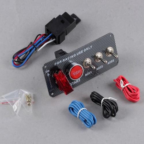NEW Racing Car F-1 Ignition Switch Panel Engine Start Button Red LED Toggle V88, US $34.55, image 2