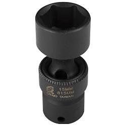 New - 15mm universal 3/8" drive 6 point impact socket - hard to reach fasteners