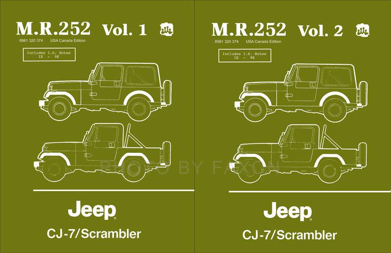 1984 1985 1986 jeep cj7 and scrambler repair shop manual cj 7 renegade laredo