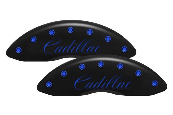 Mgp 35003-s-cad-blm cadillac caliper covers full set blue gm cadillac/cadillac