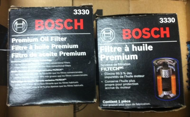 2x bosch 3330 engine oil filter