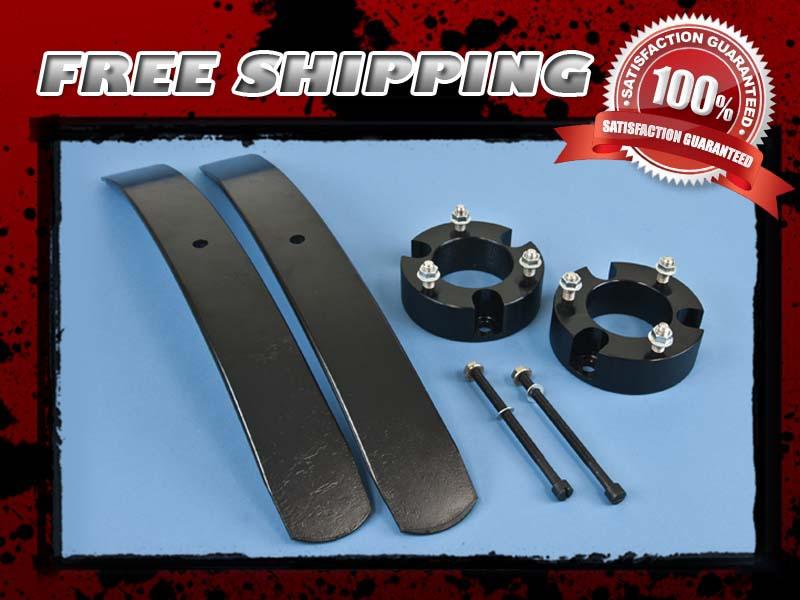 Black lift kit front 2.5" rear 1.5"-2" coil spacer add-a-leaf spring 2wd 4x2