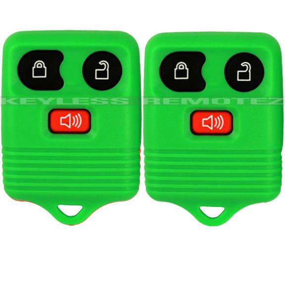 2 new green ford 3 button keyless entry key remote clicker + free programming