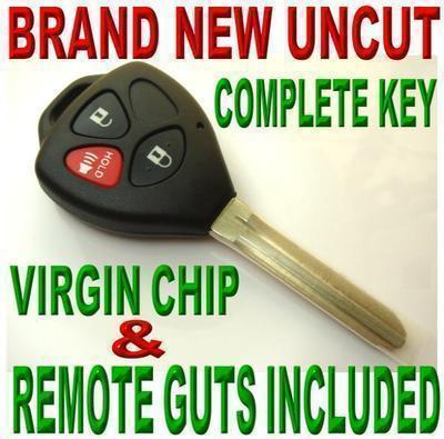 New uncut toyota rav4 chip key keyless entry remote entry clicker fob control