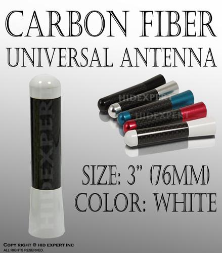 Jdm 3" 76mm 100% carbon fiber carry white mini racing antenna wl1