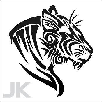Decals sticker tiger tigers angry attack predator jungle wild cat 0502 ag977