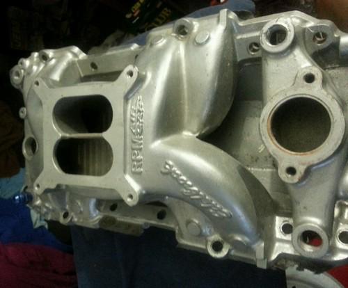 Bbc RPM AIR GAP INTAKE rectangular port for 4150 flange holley carb, US $250.00, image 3