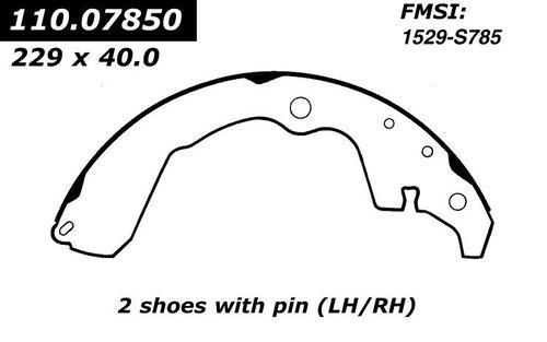 Centric 111.07850 brake pad or shoe, rear-new brake shoe-preferred