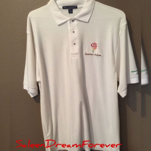 Jamba juice smoothie health foods beverages men's polo embroidered shirt