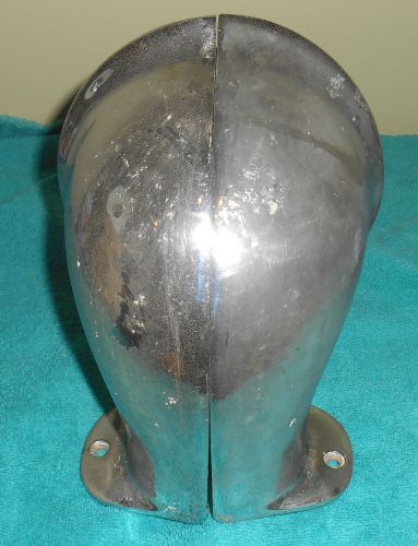 Vintage chrome anchor rode rope guide 7" tall