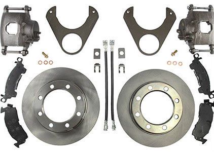 Ford 9&#034; weld on rear disc brake conversion kit with calipers, rotors &amp; pads