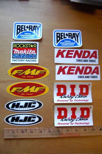 Motorcycle racing stickers new old stock lot of 11  assorted