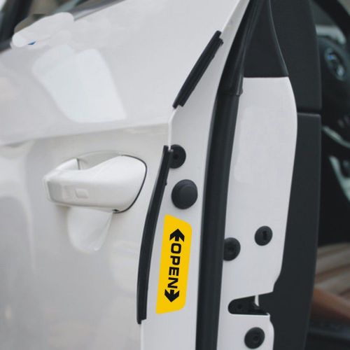 Car motorcyle decal reflective door sticker open warning sign 4pcs set