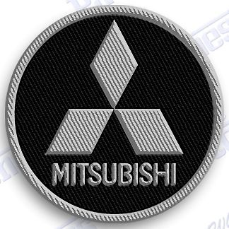 Mitsubishi  iron on embroidery patch 2.0&#034; x 2.0&#034;  embroidered auto car  patches