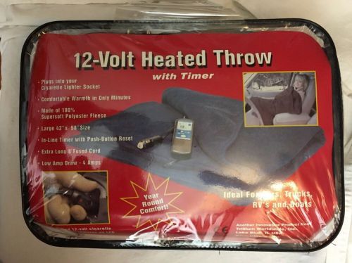 New heated blanket 12-volt warm &amp; cozy -- great for cars &amp; trucks!! 42&#034; x 58&#034;