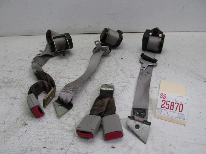 00 01 02 lincoln ls rear back seat belt retractor buckle assembly set grey oem