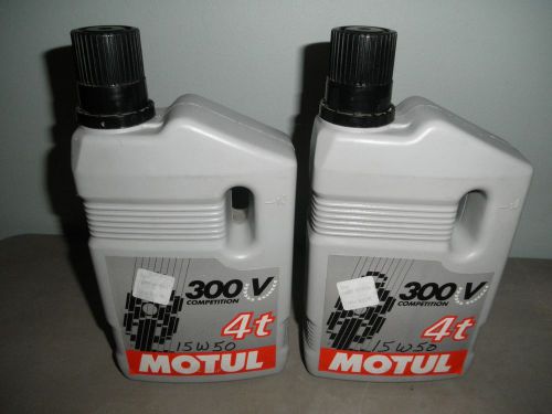 Motul 300v racing 15w50 motorcycle oil 1 liter bottle full synthetic   2 pack