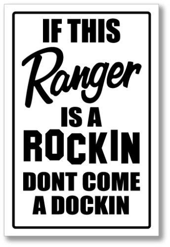 Ranger  - rockin &amp; docking sign   -alum, top quality
