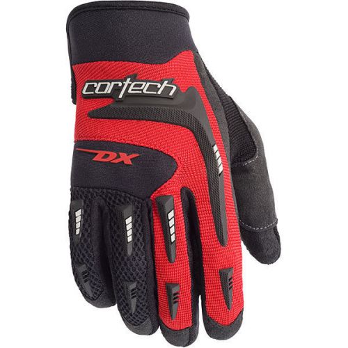 Cortech dx 2 youth textile gloves red lg