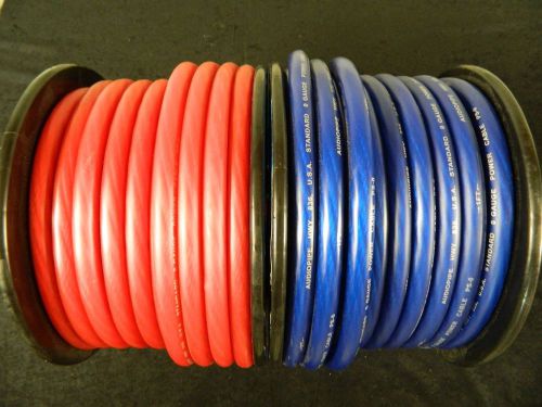 0 gauge wire 40 ft 20 red 20 blue superflex 1/0 awg power ground cable stranded