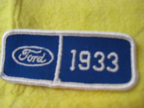 Vintage 1933 ford patch 3 1/2&#034; x 1 1/2&#034;