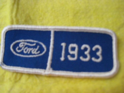 Vintage 1933 ford patch 3 1/2" x 1 1/2"