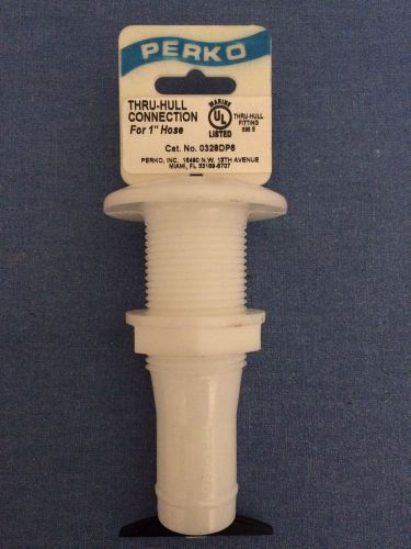 Perko 9-0328dp6 white plastic 1&#034; thru-hull hose barb marine boat part
