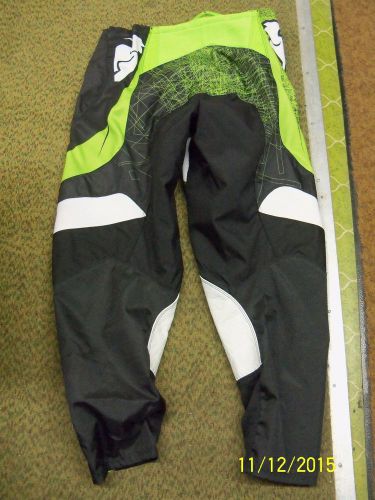 Thor racing motocross phase scribble pants size 40 green/black nos