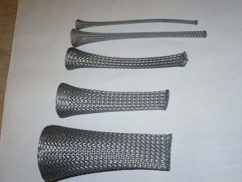 1/2 braided expandable sleeving platinum gray   25ft