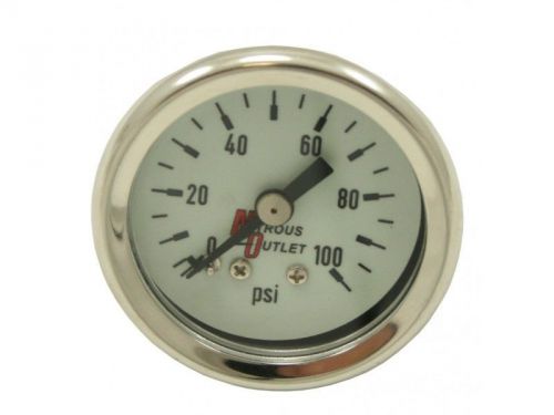 Nitrous outlet 00-63004 fuel pressure gauge 0-100psi - glow in the dark - 1/8&#034;