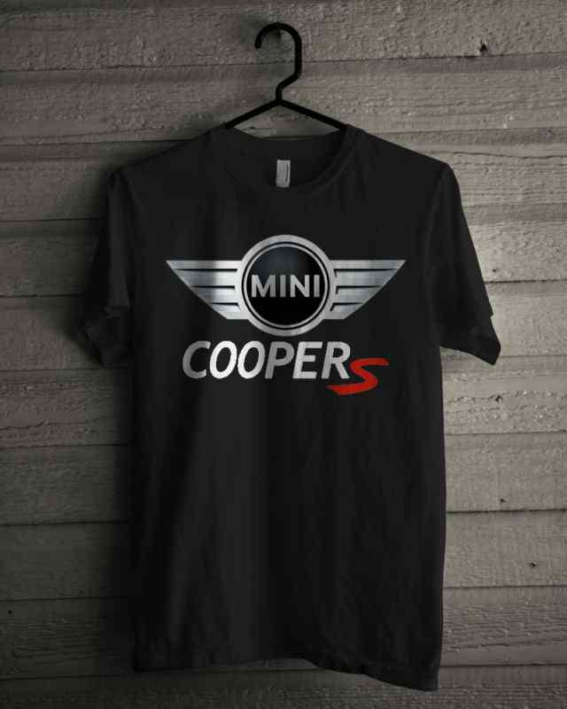 New mini cooper s red logo black t-shirt size l (s-3xl av)
